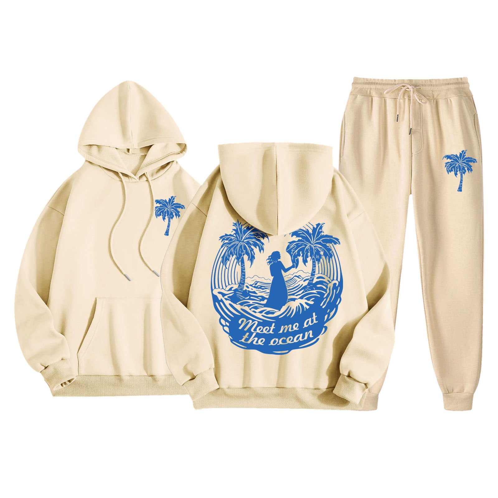 Womens Two Piece Outfits Pant Suit for of The Bride Sets Hoodie