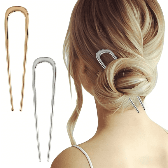 2 Pieces Large 5.5 Inch French Hair Pin, Hair Sticks for Thick Hair and Long Hair Updos