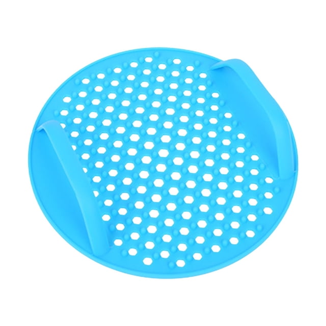 Wdhugt Air Fryer Silicone Mat 6.7X6.7 Inches Blue Reusable Non-Stick Baking Pad Oven Safe Food Grade Cooking Accessory Blue