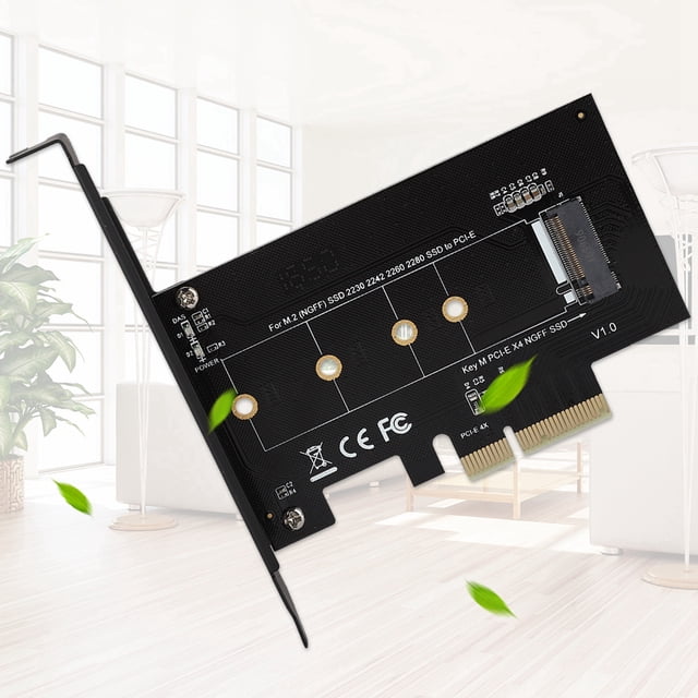Tarjeta Adaptadora, Black M.2 A PCI-E3.0 X4 Tarjeta de Expansió, Tecla de Caracteríssticas de Intercambio en Caliente M CLAVE para M2 NGFF NVME DRIVE