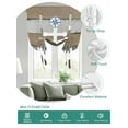 thumbnail image 2 of Nautical Anchor Tie Up Curtains for Windows 45 Inch Length Balloon Curtains Kitchen Adjustable Balloon Window Shade Vintage Abstract Brown Gray Wooden Grain Tie Up Bathroom Curtain Window 34"x45", 2 of 6