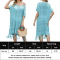 thumbnail image 2 of Falda Vestido de playa con bikini sexy para mujer Vestido de verano con borlas y cuello en V (Azul lago Talla única) Ygjytge lago azul Única para Mujer, 2 of 8