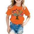 thumbnail image 2 of Godom Girls Tops Fashionable Short Sleeve T-Shirt Crewneck T-Shirt Tee Summer T Shirt, 2 of 6