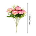 thumbnail image 3 of kkbbma under $5 Artificial Flowers Indoor Silk Flower Bouquet with Peony Flowers Summer Flower Arrangements for Wedding Home Table Centerpiece Cemetery Grave Vase Decor, 3 of 6