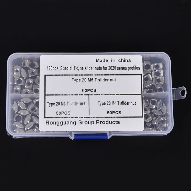 Fastener Hardware,160pcs T Slot Sliding T Slot Sliding Nut T Nut Precision Engineered