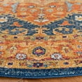 thumbnail image 4 of SAFAVIEH Evoke Westley Bordered Area Rug, Blue/Orange, 6'7" x 6'7" Round, 4 of 9