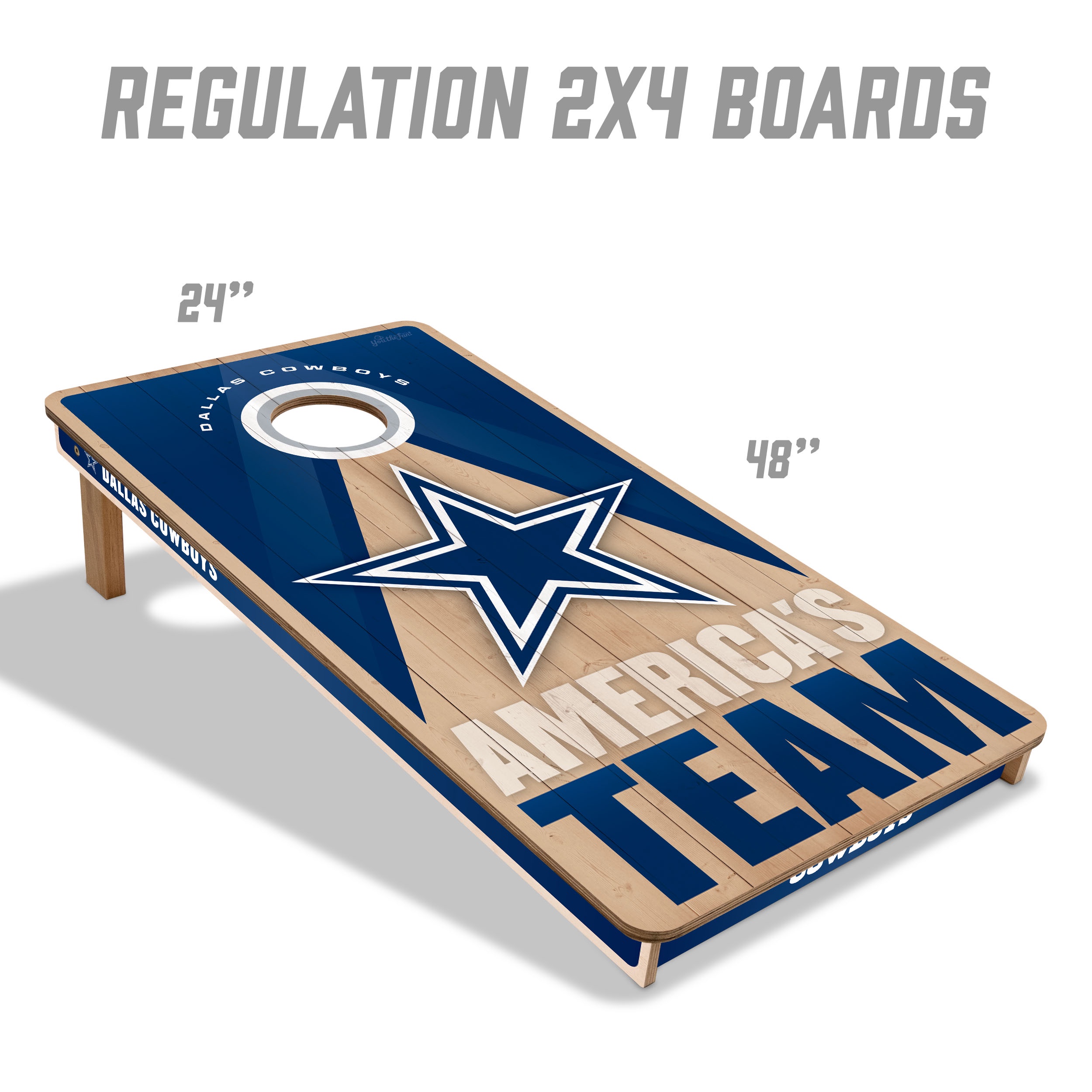 YouTheFan NFL Dallas Cowboys 2x4 Slogan Series Cornhole