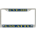 thumbnail image 1 of USS Attu CVE-102 License Plate Frame, 1 of 1