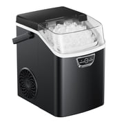 EUHOMY Countertop Nugget Ice Maker, 33Lbs/24H, Ready in 5 Mins, Self-Cleaning Portable Ice Machine, Black