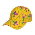 thumbnail image 6 of Lsque Mardi Gras Crayfish and Fleur de lis Baseball Cap Trucker Low Profile Hat Golf Dad Hat Adjustable Original Classic Unconstructed Plain Cap Men Women, 6 of 9