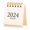 thumbnail image 2 of YAOMOBB Office Desk Calendar Simple Style Mini Desk Calendar Spiral Coil Date Recording 12 Monthly Plan Book, 2 of 7