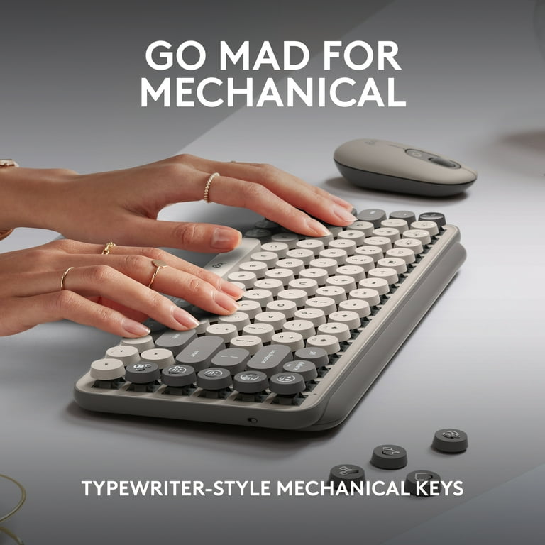 Logitech POP Keys Programmable Mechanical Wireless Keyboard, Emoji