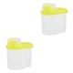 thumbnail image 2 of Yuarrent Tarro sellado con tapa Dispensador de almacenamiento de alimentos Contenedor PP Cocina Arroz Cereal Frijol Caja de conservación, 1.9L, Amarillo Amarillo 1.9L 2piezas Yuarrent  CBP022088, 2 of 6