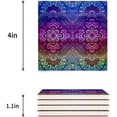 thumbnail image 3 of FMSHPON Mandala Set of 8 Coaster for Drinks, Absorbent Ceramic Stone Coasters Cup Mat with Cork Base for Home Kitchen Room Coffee Table Bar Decor, 3 of 4