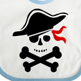 thumbnail image 4 of Inktastic Pirate Skull and Cross Bones Boys or Girls Baby Bib, 4 of 4