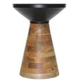 thumbnail image 2 of Modern Metal & Solid Wood Accent Table - Black & Walnut, 2 of 7