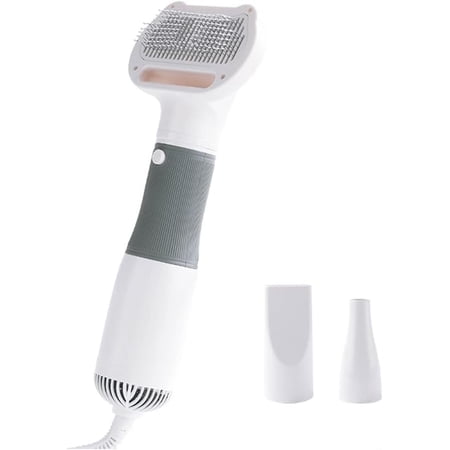 Pet Hair Dryer 3 in 1 Pet Grooming Hair Blower 600W Portable Quiet Dog Hair Dryer Comb Brush Adjustable Temperature Grooming Hair Brush for Small and Medium Dogs and Cats