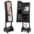 thumbnail image 1 of Zimtown Mirror Jewelry Armoire,LED Jewelry Storage Cabinets,with Panel 95 Warm LED, 1 of 7
