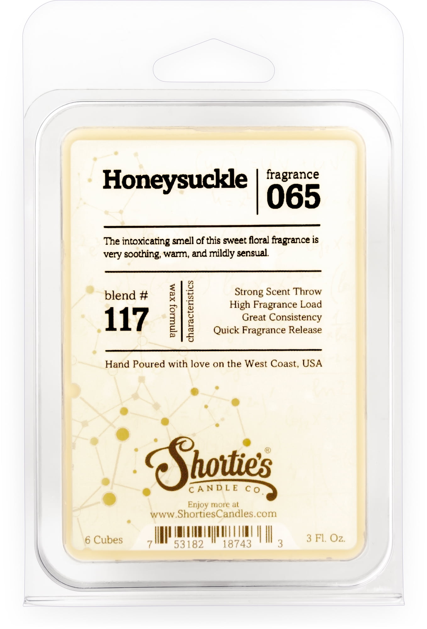 Pure Honeysuckle Wax Melts - Highly Scented + Essential & Natural Oils - Shortie's Candle Company