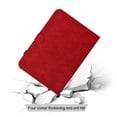 thumbnail image 4 of Embossed Folio Flip Smart Case Cover for Samsung Galaxy Tab S6 Lite 10.4" 2020 / 2022 / 2024, Premium PU Leather Kickstand Card Slots Magnetic Auto Sleep / Wake with Pen Slot Case, Red, 4 of 5