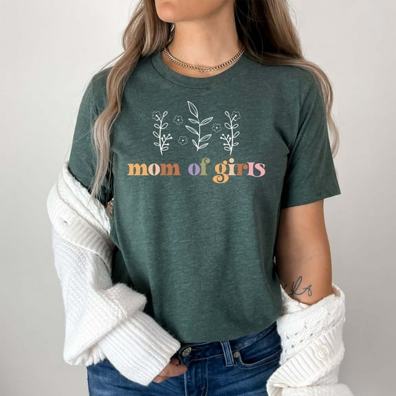 Sam Soft Mom Of Girls T-Shirt, Mother's Day Shirt, Flower Mom T-Shirt, Best Mom Tee, Mom To Be Gift, Cute Mother's Day Gift, Plant Lover Mom Gift