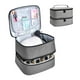 thumbnail image 3 of Organizador de bolsa de almacenamiento de uñas Desmontable 30 Caja de almacenamiento con forro de rejilla Neceser Gris Zulema Estuche de transporte de esmalte de uñas, 3 of 8