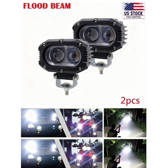 OOTBVVL 4 inch Backup Reverse Led Work Light Offroad SUV ATV Truck Pods Flood Fog Lights