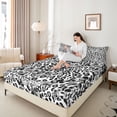thumbnail image 3 of Erosebridal Abstract Cheetah Print Full Size Sheets 4-Piece For Teens,Boys Girls Animal Leopard Print Bed Sheets, 3 of 5
