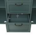 thumbnail image 5 of American Sideboard Buffet Cabinet,Storage Cabinet with 2 Doors and 3 Drawers,Console Table for Bedroom,Living Room,Study,Dark Green, 5 of 7