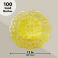 100 Pack 12 Inch Gold Doilies, Round Paper Placemats for Weddings