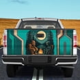 thumbnail image 3 of Bigfoot and Alien Campfire Tailgate Wrap – Funny Sasquatch UFO Forest Night Truck Tailgate Decal, Moonlight Camping Pickup Tailgate Graphic, 3 of 7