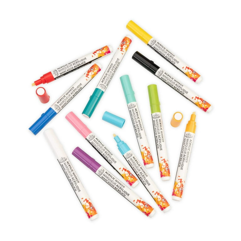 Royal & Langnickel 12PC Acrylic 2.0 mm Reversible Tip Primary