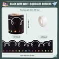thumbnail image 2 of Bordes para tablones de anuncios AWIZOM, 99 pies, negros con garabatos blancos, 2 of 7