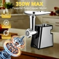 thumbnail image 5 of Electric Meat Grinder- 350W Motor with Sausage Stuffer & Meatballs Making, Food Grinder with Stainless Steel Blade & 3 Plates, Heavy Duty Meat Mincer for Home Kitchen & Restaurant, 5 of 8