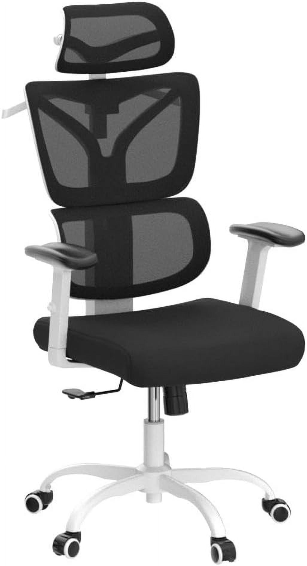 Office Chair, Ergonomic Desk Chair with Adjustable Height and Lumbar Support Swivel Desk Computer Chair with Flip up Armrests for Conference Room, Drak Gray