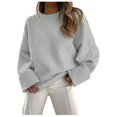 thumbnail image 1 of WEAIXIMIUNG Pull Surdimensionné pour Hommes et Femmes, Mode Automne Hiver, Pull en Tricot, Pull à Col Roulé, 1 of 6