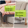 thumbnail image 4 of HELIAHOO 4 Pack Furniture Risers 1 Inch, Adjustable Bed Risers Heavy Duty for Table Desk Couch Chair Sofa Cabinet Bed Legs Dorm, Square Stackable Bed Raisers Blocks Lift Height 1", 2" AZ83-15065, 4 of 7