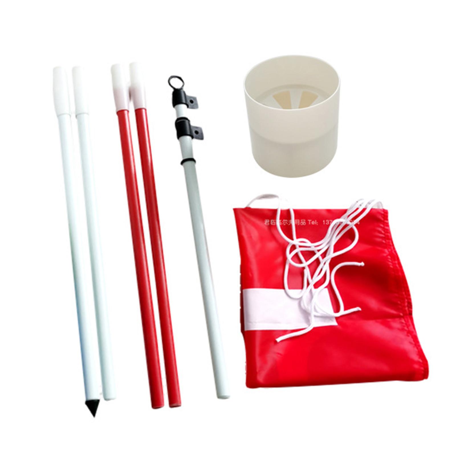 Tsugar Golf Flagstick 185cm Golf Flag Cup for Yard Pro Detachable Golf