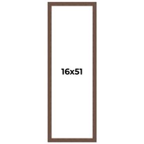 16x51 Frame Brown Farmhouse Solid Wood Picture Frame Width 1.5 Inches | Interior Frame Depth 0.5
