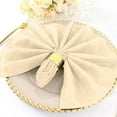thumbnail image 2 of Efavormart Cloth Napkins Set of 25, 20x20  Inch Beige Seamless Dinner Napkins, Washable Linen Table Napkin Cloth with Hemmed Edges for Weddings, Party and Banquet, 2 of 11