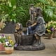 thumbnail image 2 of Ounissouiy Estatua de jardín para niño y niña, estatua de resina a presión de agua/baño/besos/estatua para beber, estatua de flores para exteriores, Decoración del hogar No. 4 Ounissouiy HA042871-04, 2 of 6