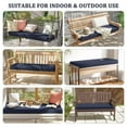 thumbnail image 3 of Kimunuk 36" x 18" x 3.5" Outdoor Bench Cushion Patio Furniture Replacement Cushion with Ties for Porch Swing Loveseat, Navy Blue, 3 of 7