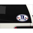 thumbnail image 2 of Flag of Texas / American Flag Oval 3M Vinyl Bumper Sticker Decal | Navy & Gold Amarillo, TX Sticker Vinyl Decal, 2 of 3