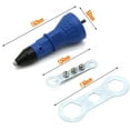 thumbnail image 3 of Elektrische Nietpistole für Akku Nietbohrer Elektrische Nietmutter Pistole Nietwerkzeug Akku Nietbohrer Adapter Einsatzmutter Werkzeug 2,4~4,8 mm(Blau), 3 of 4
