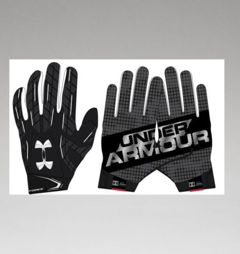 UNDER ARMOUR Fierce III Black White Grey Skill Football Gloves NEW Mens XXL 2XL 