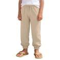 thumbnail image 3 of JAJAHO Girls Jogger Pants Breathable Linen Casual Drawstring Loose Fit Ankle-Tied Pants Summer Beach Vacation Clothes 7-16Y Versatile Trousers, 3 of 7