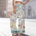thumbnail image 2 of kaondbfi Dress Pants Women Petite High Waisted Wide Leg Summer Beach Vacation Women's Pants Casual Trousers, 2 of 8