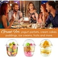 thumbnail image 6 of 50 Pack 10oz Plastic Dessert Cups with Spoons Dome Lids(Hole in the Lid), PET Dessert Cups,Disposable Snack Bowls for Ice Cream,Cake,Fruit,Parfait, Pudding and Jello Shot, 6 of 6