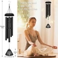 thumbnail image 6 of Livhil Wind Chimes for Outside, Sympathy Memorial Wind Chimes Deep Tone, Soothing Aluminium Windbell, Large Wind Chimes with 5 Thicken Tubes & Hook, 33'', 6 of 7