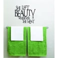 thumbnail image 1 of Custom Decals She Left Beauty Whereever She Went Boys Bed Room 12 X 12 Inches, 1 of 1